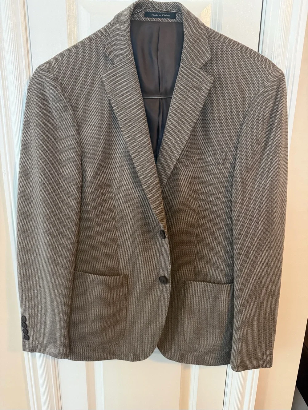 Calvin Klein Men's Textured Taupe Blazer